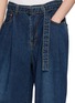  - SACAI - Belted Wide Leg Cotton Denim Jeans
