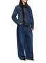 Figure View - Click To Enlarge - SACAI - Belted Wide Leg Cotton Denim Jeans