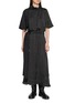 SACAI Leopard Panel Drawstring Midi Dress