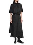 Figure View - Click To Enlarge - SACAI - Leopard Panel Drawstring Midi Dress