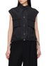 SACAI Pleated Back Taffeta Satin Shirt
