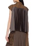 Back View - Click To Enlarge - SACAI - Pleated Back Taffeta Satin Shirt