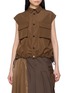 SACAI Pleated Back Taffeta Satin Shirt