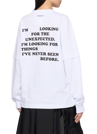 Back View - Click To Enlarge - SACAI - x Robert Mapplethor Flower Print Long Sleeve Unisex T-Shirt