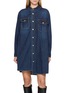 SACAI Long Sleeve Cotton Denim Shirt Dress