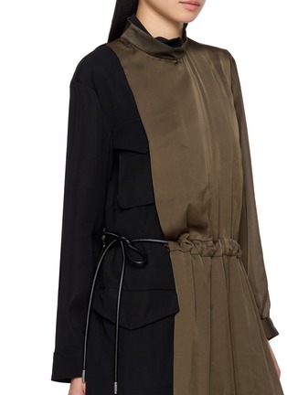  - SACAI - Hybrid Crepe Back Satin Maxi Dress
