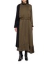SACAI Hybrid Crepe Back Satin Maxi Dress