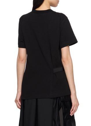 Back View - Click To Enlarge - SACAI - Cinched Waist Graphic T-shirt