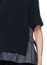  - SACAI - Hybrid Buckled Belt Denim Back T-Shirt