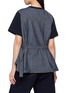 Back View - Click To Enlarge - SACAI - Hybrid Buckled Belt Denim Back T-Shirt