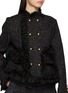  - SACAI - Fringed Nep Tweed Denim Jacket