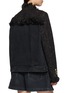 Back View - Click To Enlarge - SACAI - Fringed Nep Tweed Denim Jacket