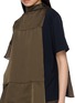  - SACAI - Short Sleeve Satin Jersey Blouse