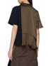 Back View - Click To Enlarge - SACAI - Short Sleeve Satin Jersey Blouse