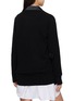 Back View - Click To Enlarge - SACAI - Layered Tailored Blazer Wool Knit Cardigan