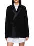 SACAI Layered Tailored Blazer Wool Knit Cardigan