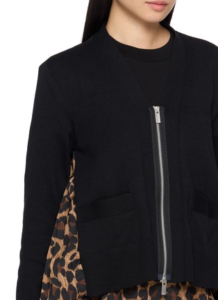  - SACAI - Leopard Back Knit Cardigan