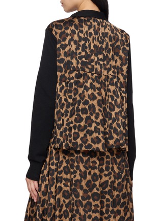 Back View - Click To Enlarge - SACAI - Leopard Back Knit Cardigan