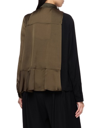 Back View - Click To Enlarge - SACAI - Long Sleeve Satin Blouse
