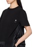  - SACAI - Hybrid Pleated Satin Back T-Shirt