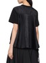 Back View - Click To Enlarge - SACAI - Hybrid Pleated Satin Back T-Shirt