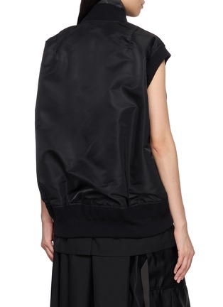 Back View - Click To Enlarge - SACAI - Sponge Sweat Hoodie Bomber Jacket