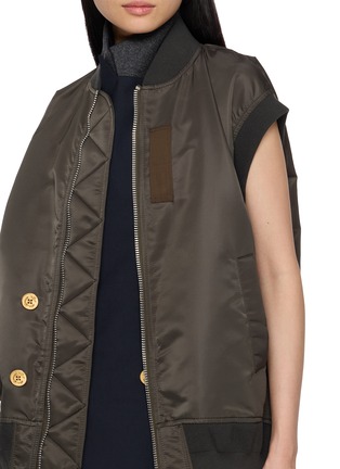 - SACAI - Hybrid Nylon Suting Midi Skirt