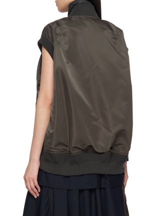 Back View - Click To Enlarge - SACAI - Hybrid Nylon Suting Midi Skirt