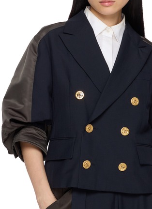  - SACAI - Hybrid Short Sleeve Nylon Suiting Jacket