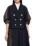 SACAI Hybrid Short Sleeve Nylon Suiting Jacket
