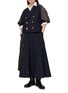 Figure View - Click To Enlarge - SACAI - Hybrid Short Sleeve Nylon Suiting Jacket