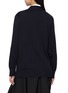 Back View - Click To Enlarge - SACAI - Layered Poplin Shirt Cotton Knit Cardigan
