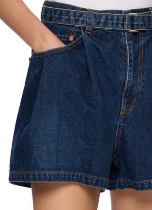  - SACAI - Belted Cotton Denim Shorts