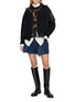 Figure View - Click To Enlarge - SACAI - Belted Cotton Denim Shorts