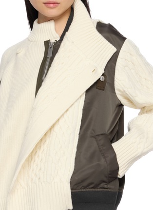  - SACAI - Hybrid Nylon Knit Blouson Jacket