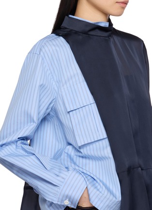  - SACAI - Hybrid Satin Blouse Shirt