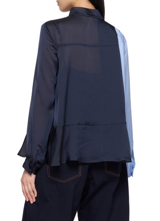 Back View - Click To Enlarge - SACAI - Hybrid Satin Blouse Shirt