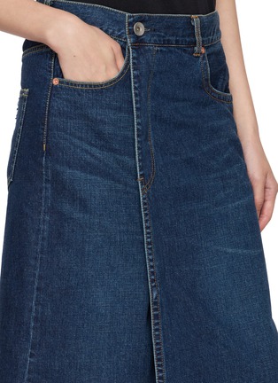  - SACAI - Spliced Medium Wash Denim Midi Skirt