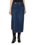 SACAI Spliced Medium Wash Denim Midi Skirt
