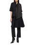Figure View - Click To Enlarge - SACAI - Hybrid Suiting Leopard Blouse