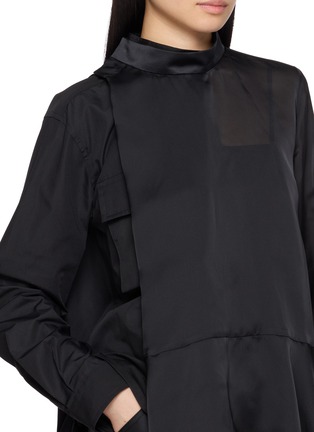  - SACAI - Hybrid Satin Blouse Shirt