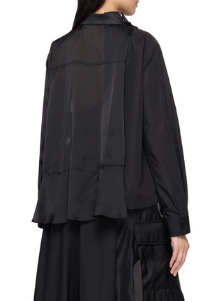 Back View - Click To Enlarge - SACAI - Hybrid Satin Blouse Shirt
