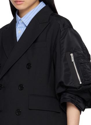  - SACAI - Hybrid Short Sleeve Nylon Suiting Jacket