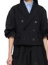 SACAI Hybrid Short Sleeve Nylon Suiting Jacket