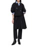 Figure View - Click To Enlarge - SACAI - Hybrid Short Sleeve Nylon Suiting Jacket