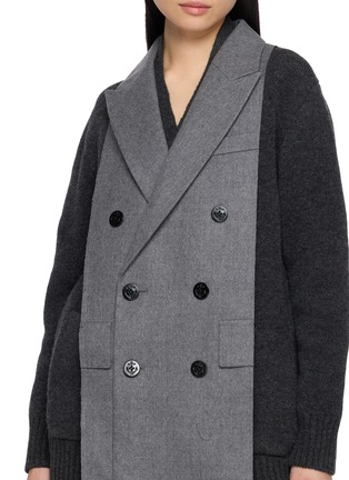  - SACAI - Hybrid Wool Flannel Knit Cardigan