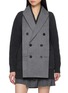 SACAI Hybrid Wool Flannel Knit Cardigan