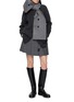 Figure View - Click To Enlarge - SACAI - Hybrid Wool Flannel Knit Cardigan