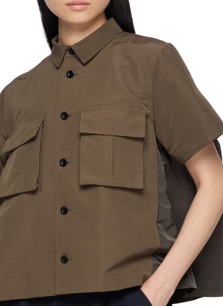  - SACAI - Hybrid Pleated Back Shirt