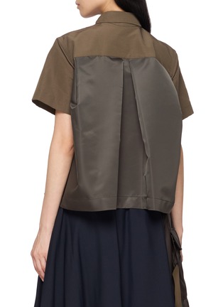 Back View - Click To Enlarge - SACAI - Hybrid Pleated Back Shirt